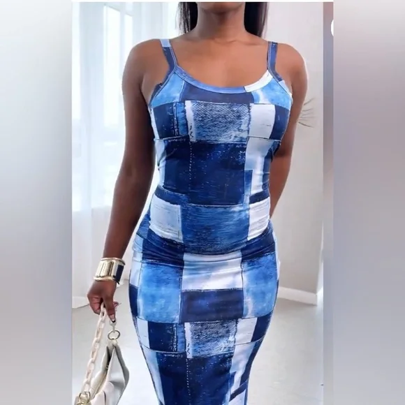 Denim Look Gorgeous Dress - Picture 5 of 8